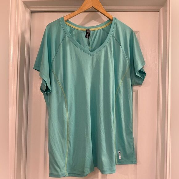 RBX Turquoise Blue Performance Short Sleeve Active Tee size 2X - Picture 1 of 3